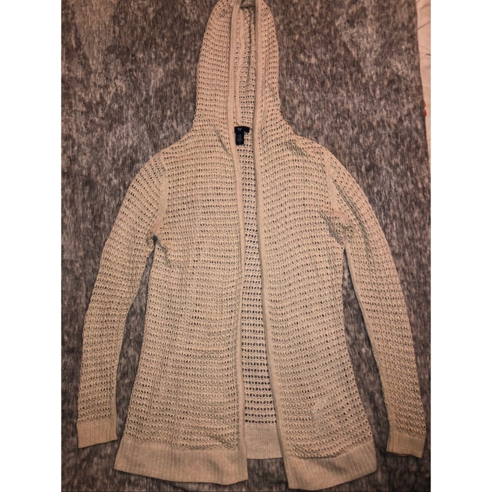Gap Knit Hooded Cardigan